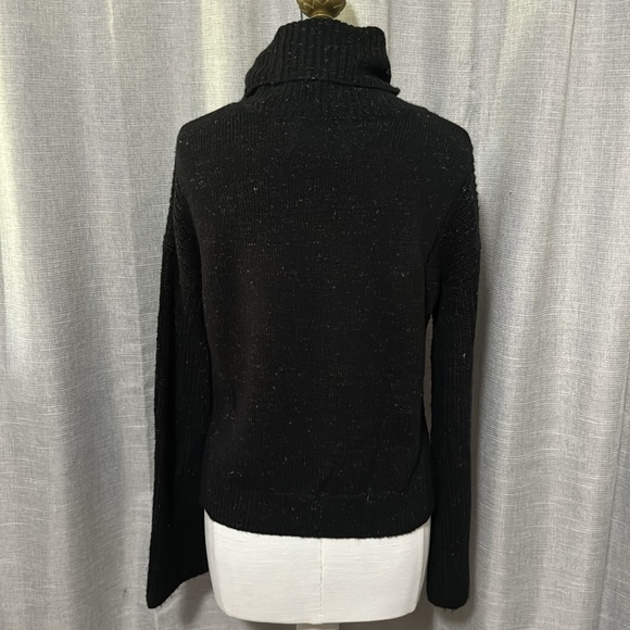 EUC Calvin Klein Sweater-Sz XS-Turtle Neck-Semi Cropped-Salt & Pepper-Wool Blend - Picture 7 of 16